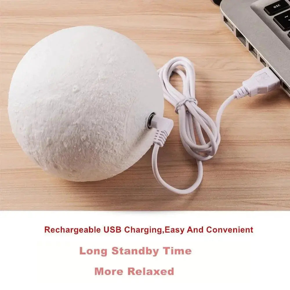 Moon Lamp Dropship 3D Print Colorful USB Night Light Gift