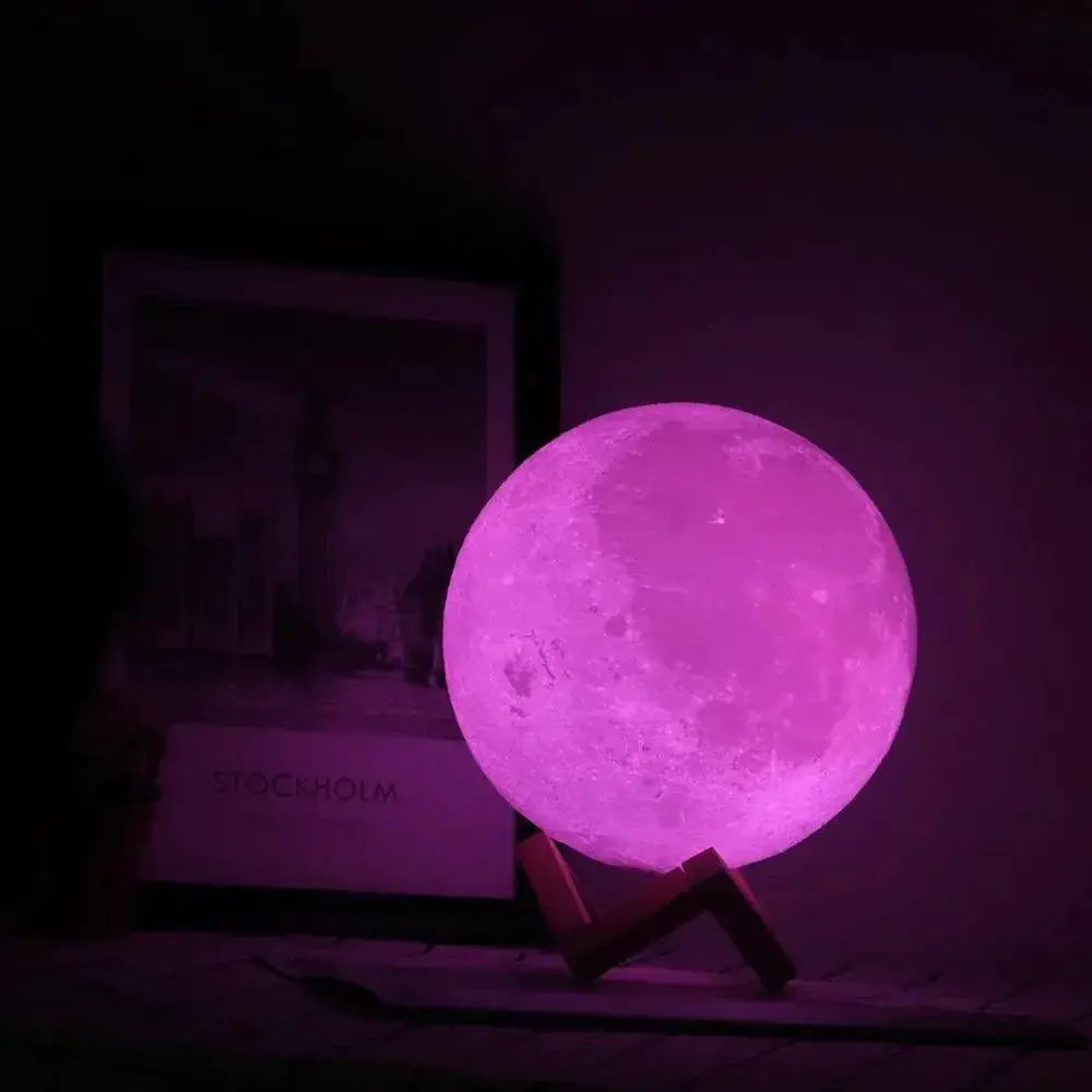 Moon Lamp Dropship 3D Print Colorful USB Night Light Gift