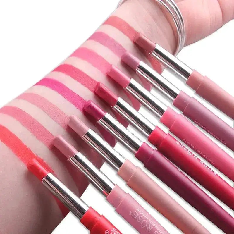 Dual Ended Lipstick Pencil Set Matte Waterproof Lip Liner