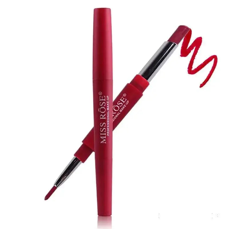 Dual Ended Lipstick Pencil Set Matte Waterproof Lip Liner