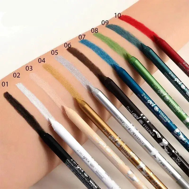 Dual Gel Pencil Waterproof Eyeliner And Lip Liner For Eyes