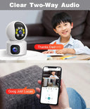 Dual Lens 360 WiFi Smart Home Security Camera Night Vision