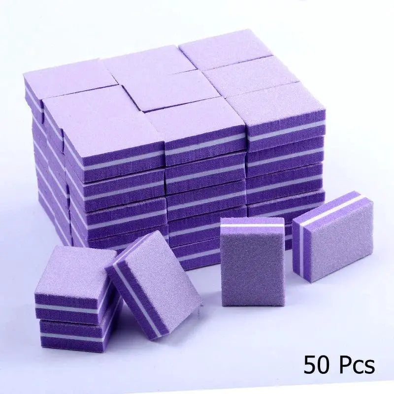 Dual Sided Colorful Sponge Nail File Blocks For Nail Care