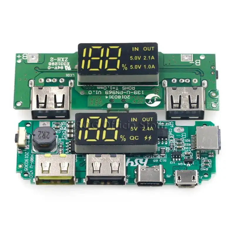 Dual USB Lithium Battery Charger Module With LED Display