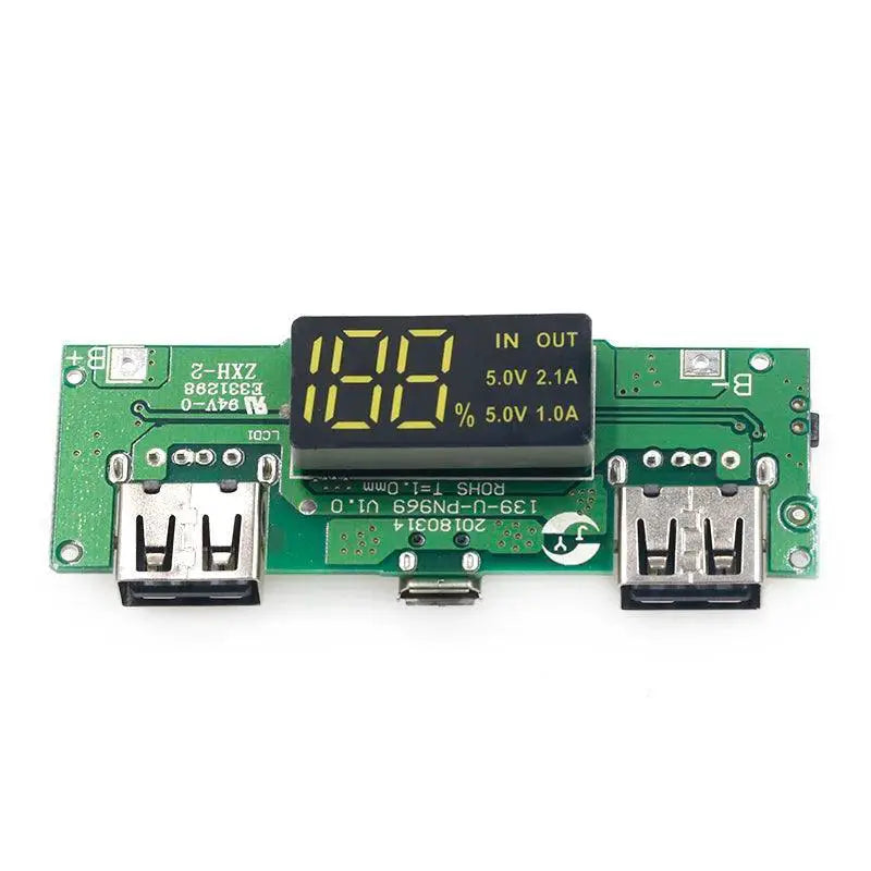 Dual USB Lithium Battery Charger Module With LED Display