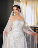 Detachable Train Wedding Dress for Bride