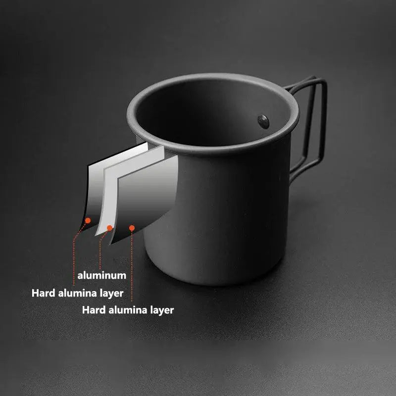 Durable 300ml Aluminum Camping Mug for Hiking and Picnics