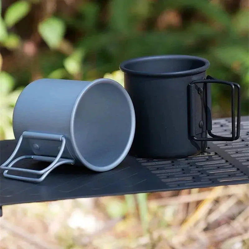 Durable 300ml Aluminum Camping Mug for Hiking and Picnics