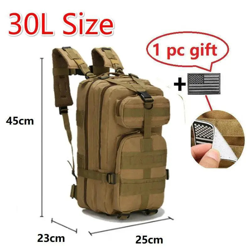 Durable 30L 50L Waterproof Tactical Backpack for Outdoor Use
