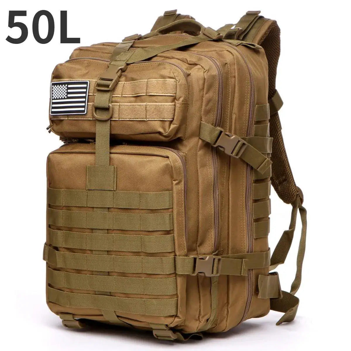 Durable 30L 50L Waterproof Tactical Backpack for Outdoor Use