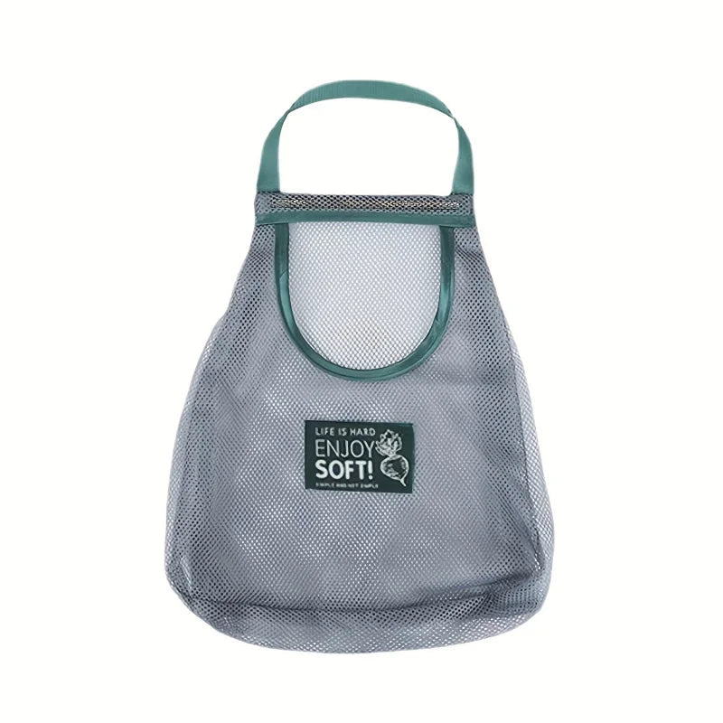 Durable Hanging Mesh Storage Bags For Garlic Potato And Onions Pantry Ventilated