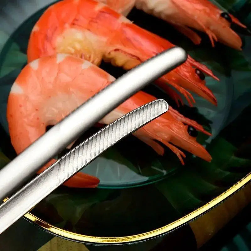 Durable Stainless Steel BBQ Grill Tongs for Outdoor Cooking