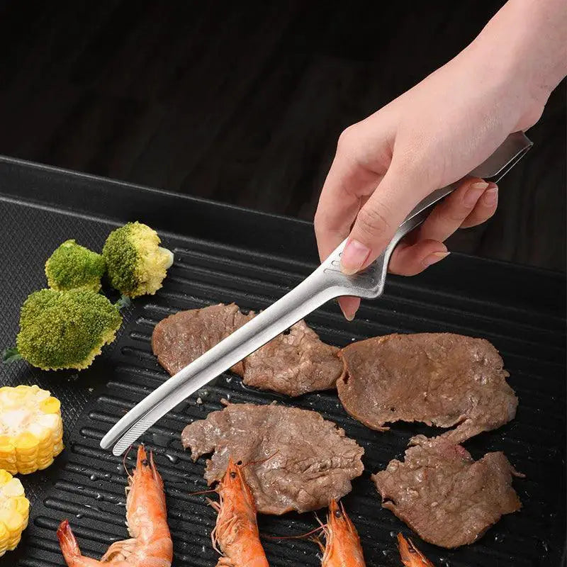 Durable Stainless Steel BBQ Tongs for Outdoor Grilling