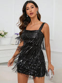 Dynamic Crystal Evening Gown Glamorous Cocktail Dress