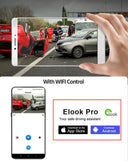 E-ACE 2K Car DVR WIFI GPS Mirror - Night Vision 24H Parking 1080P Front Cam Plus