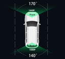 E-ACE 2K Car DVR WIFI GPS Mirror - Night Vision 24H Parking 1080P Front Cam Plus