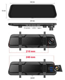 E-ACE 2K Car DVR WIFI GPS Mirror - Night Vision 24H Parking 1080P Front Cam Plus