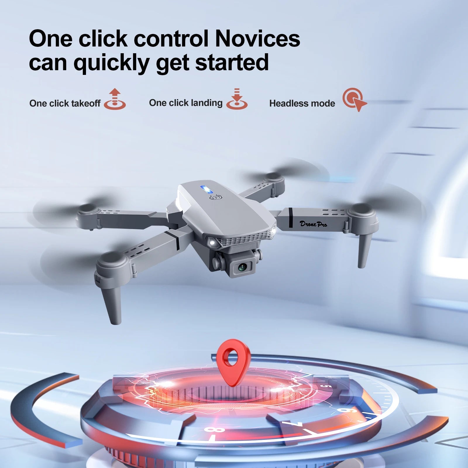 E88 E99 Drone Screen Remote Quad - Dual Camera 4K Video Real Time View Compactly