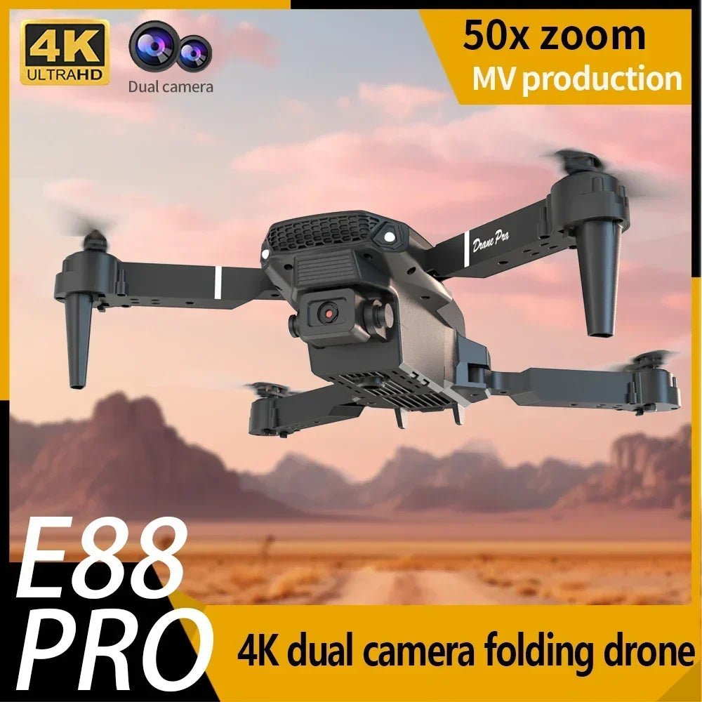 E88 Foldable Mini Drone - 4K Camera WiFi FPV Pro Quadcopter For All Ages Worldwide