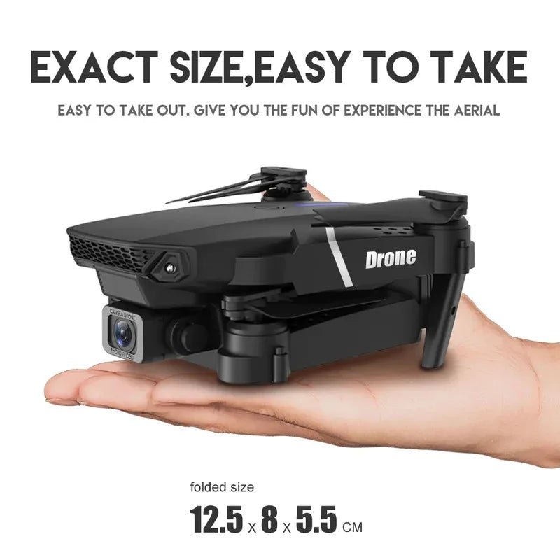 E88 Pro Intelligent Folding Drone 4K UHD Camera Switching WiFi Direct For Aerial