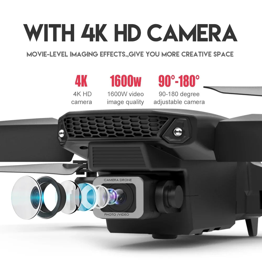 E88 Pro WiFi FPV Drone - Foldable 4K 1080P Camera For Beginners Great For Travel