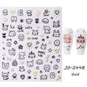 Easter Bunny Nail Stickers Playful Design for Festive Nails