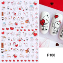 Easter Bunny Nail Stickers Playful Design for Festive Nails