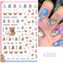 Easter Bunny Nail Stickers Playful Design for Festive Nails
