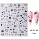 Easter Bunny Nail Stickers Playful Design for Festive Nails