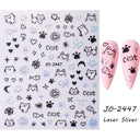 Easter Bunny Nail Stickers Playful Design for Festive Nails