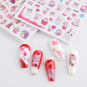 Easter Bunny Nail Stickers Playful Design for Festive Nails