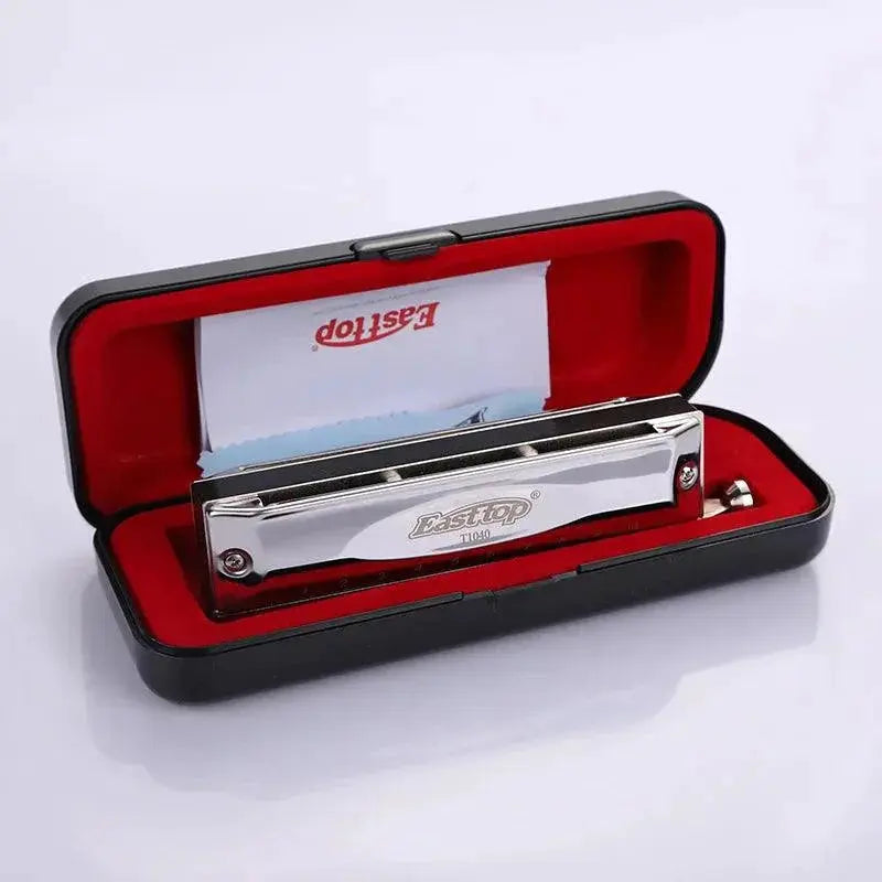 Easttop Chromatic Harmonica 10 Holes Key C ABS Silver