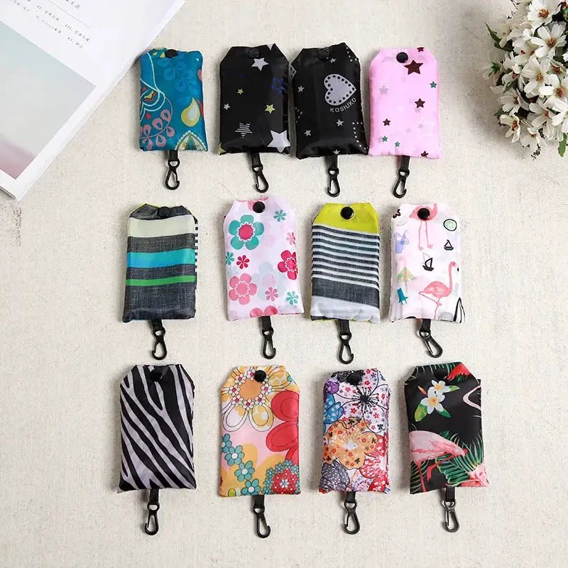 Eco Foldable Tote Bag Reusable Large Capacity Shopping Pouch For Daily Use