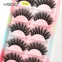 Eco-Friendly 3D Mink Wispy Lashes Set - 5 Pairs Long