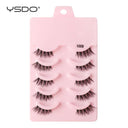 Eco-Friendly 3D Mink Wispy Lashes Set - 5 Pairs Long