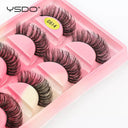Eco-Friendly 3D Mink Wispy Lashes Set - 5 Pairs Long