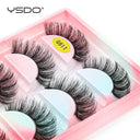 Eco-Friendly 3D Mink Wispy Lashes Set - 5 Pairs Long