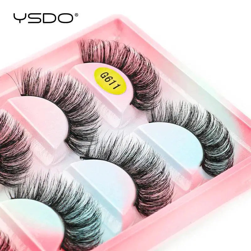 Eco Friendly 3D Mink Wispy Lashes Set 5 Pairs Long