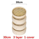 Eco-Friendly Bamboo Steamer Set for Cooking Fish Rice Vegetables