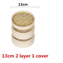 Eco-Friendly Bamboo Steamer Set for Cooking Fish Rice Vegetables