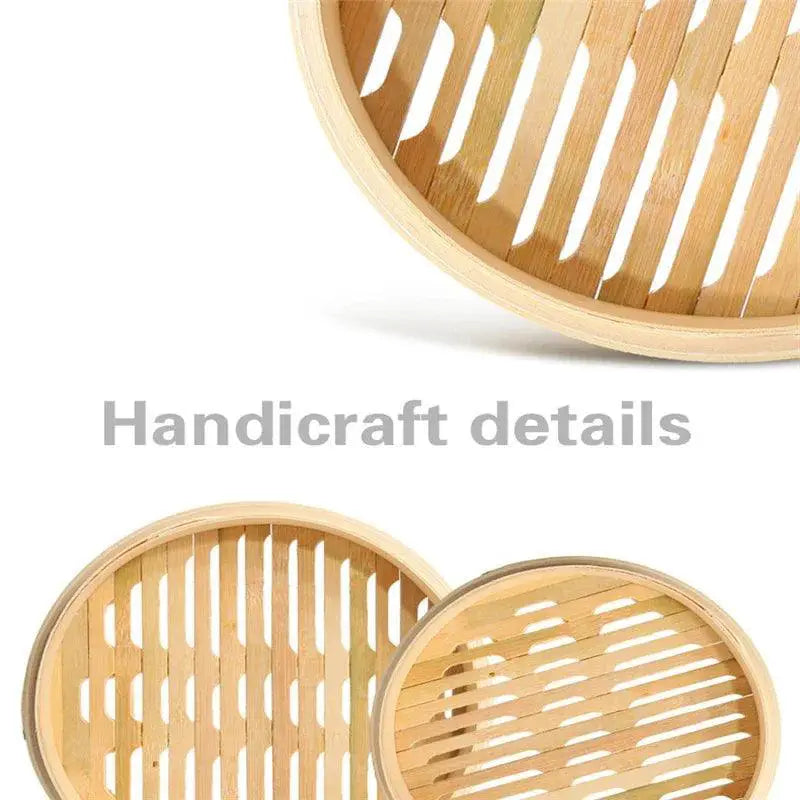 Eco Friendly Bamboo Steamer Set For Fish Rice Vegetables