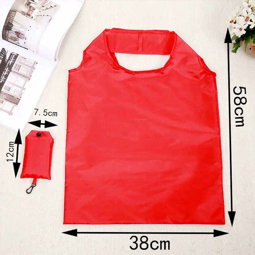 Eco Friendly Folding Shopping Bag Reusable Tote Travel And Grocery Space Saver