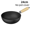 Eco Friendly Non Stick Cast Iron Wok Pan For Cooktops