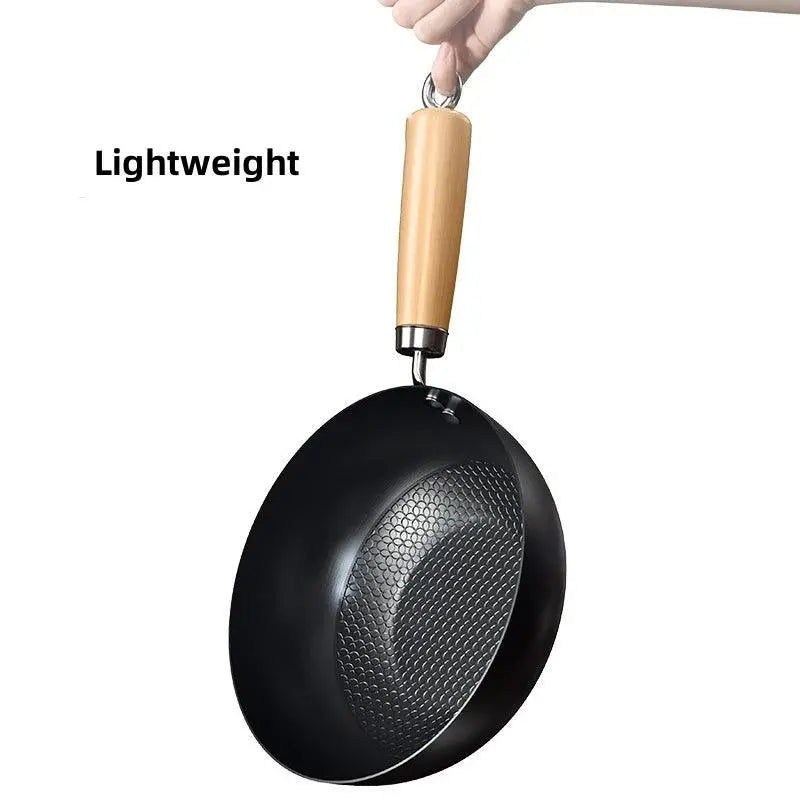 Eco Friendly Non Stick Cast Iron Wok Pan For Cooktops