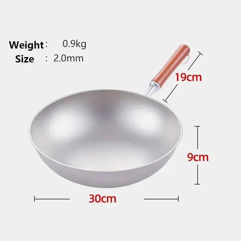 Eco Friendly Pure Titanium Non Stick Wok For Gas Stoves