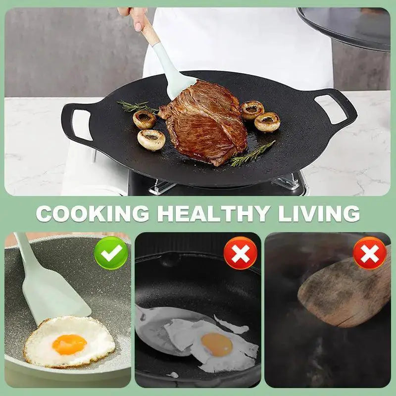 Eco Friendly Silicone Kitchen Utensils With Wooden Handles