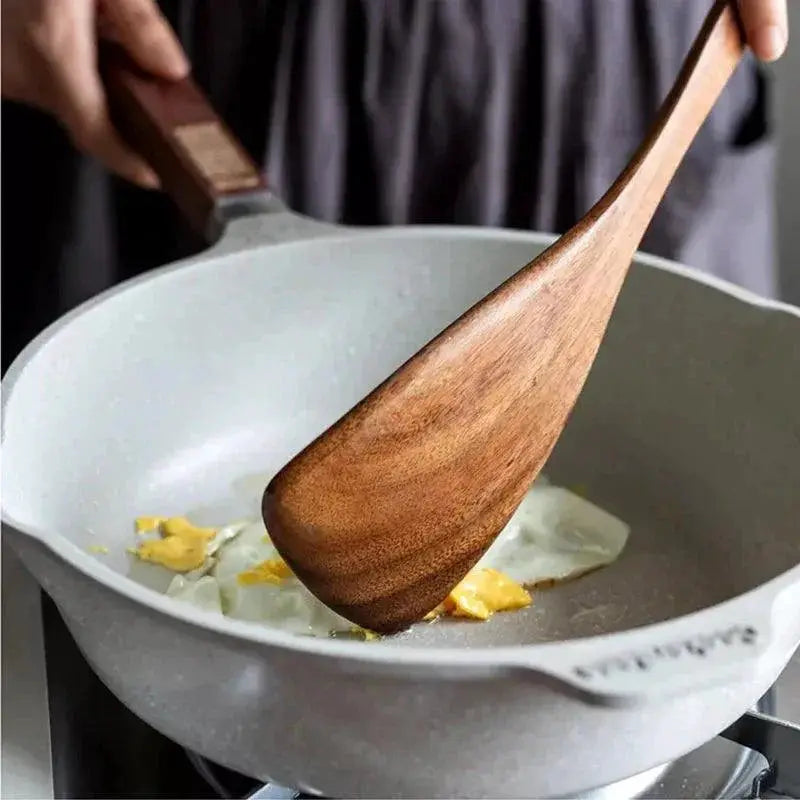 Eco Friendly Teak Wood Spatulas For Non Stick Cookware
