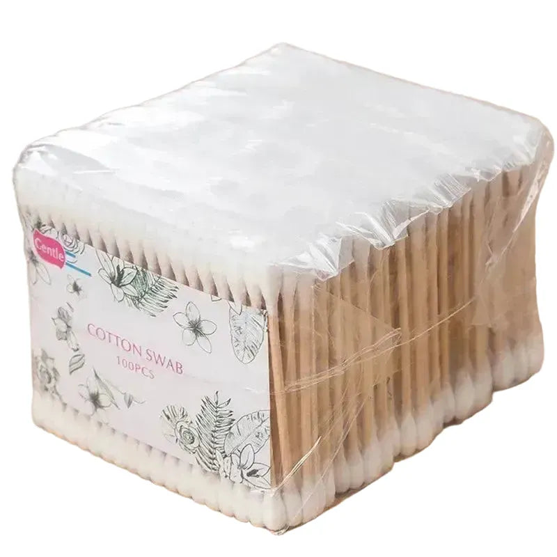 Eco-Friendly Wooden Cotton Swabs for Makeup and Crafts — product view 1