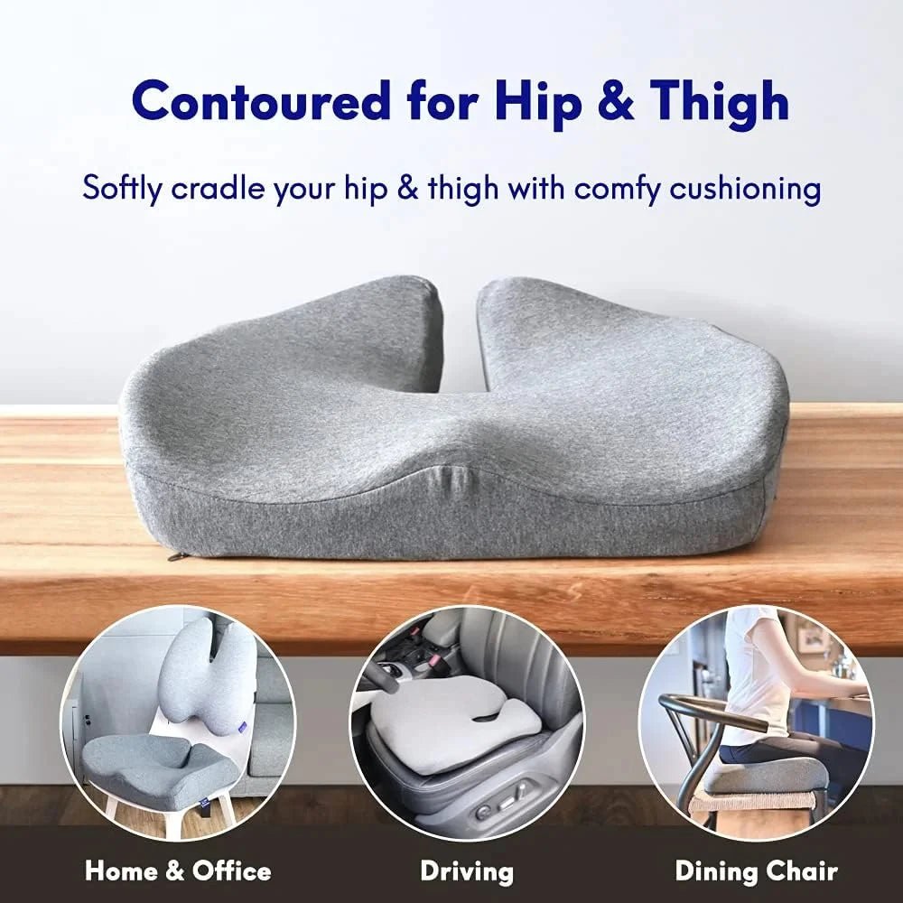 Ecofeen Tailbone Sciatica Back Pain Relief Orthopedic Memory Foam Coccyx Cushion