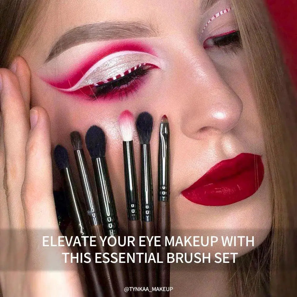Effortless Blending Goat Hair Eye Makeup Brushes Set 6 Pcs